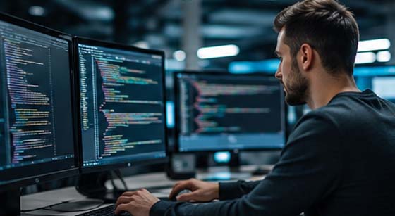 Specjalista technologiczny przy pracy — partner programu