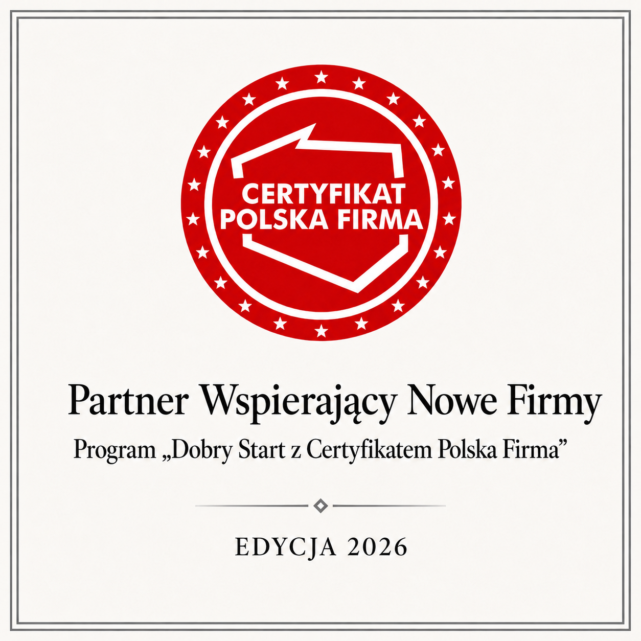 Godło Partner Wspierający Nowe Firmy
